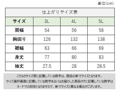 サイズチャート