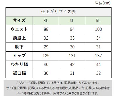 サイズチャート