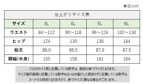 サイズチャート