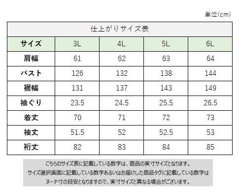 サイズチャート