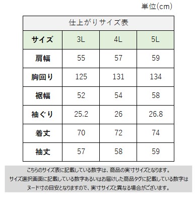 サイズチャート
