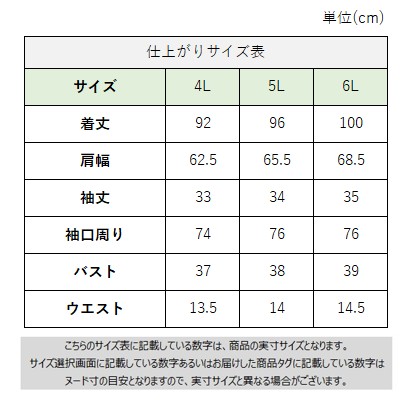サイズチャート