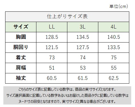 サイズチャート