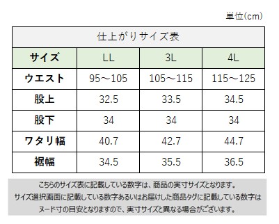 サイズチャート