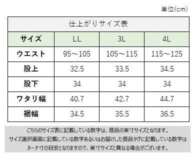 サイズチャート