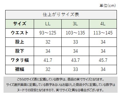 サイズチャート