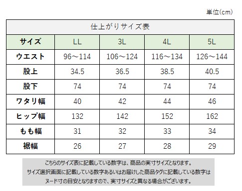 サイズチャート