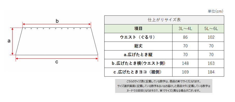 サイズチャート