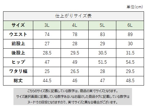 サイズチャート