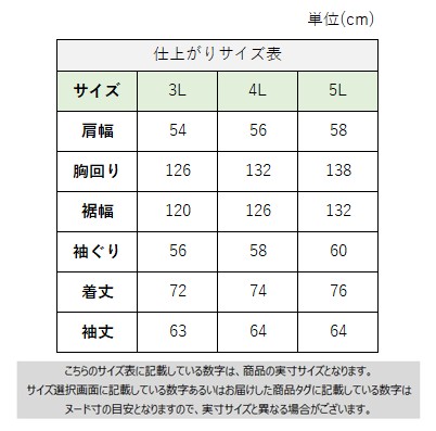 サイズチャート