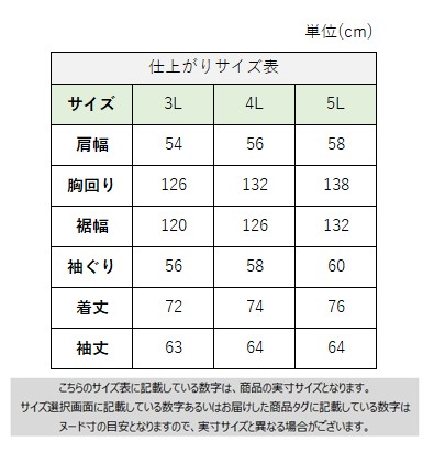 サイズチャート