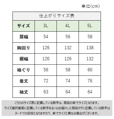 サイズチャート