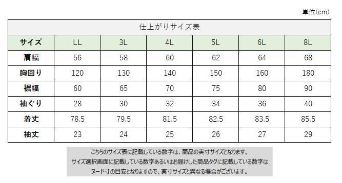 サイズチャート