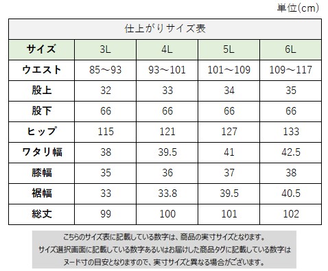 サイズチャート
