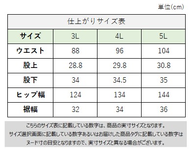 サイズチャート