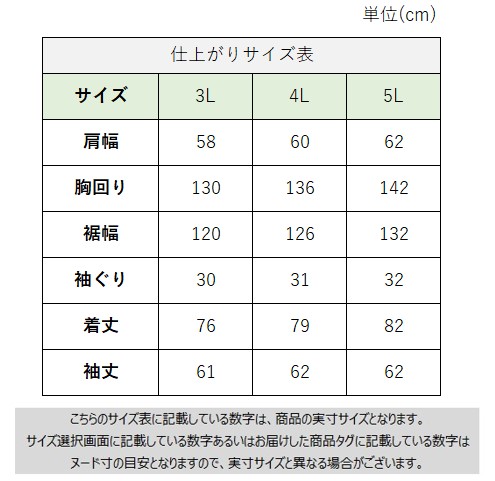 サイズチャート