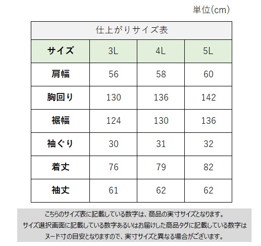サイズチャート