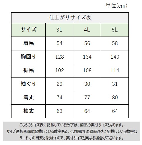 サイズチャート