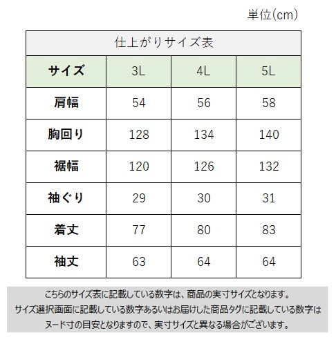 サイズチャート