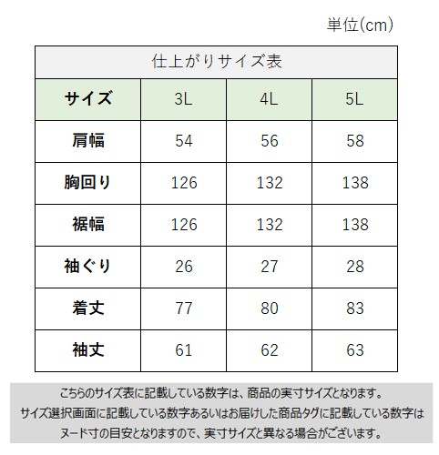 サイズチャート