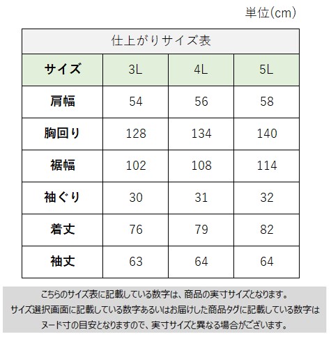 サイズチャート