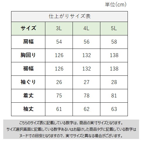サイズチャート