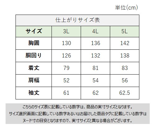 サイズチャート