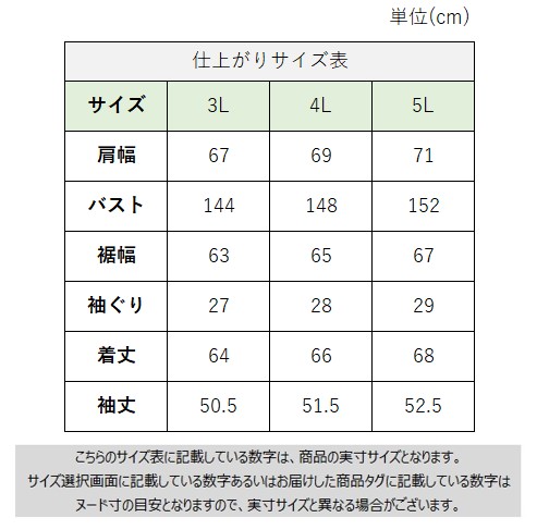 サイズチャート