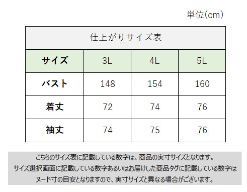サイズチャート