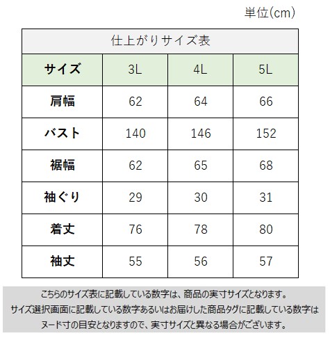 サイズチャート