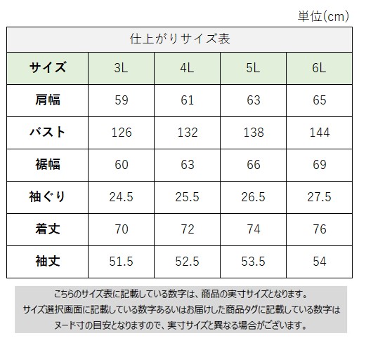 サイズチャート