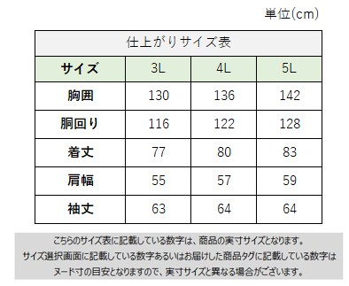 サイズチャート