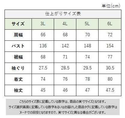 サイズチャート