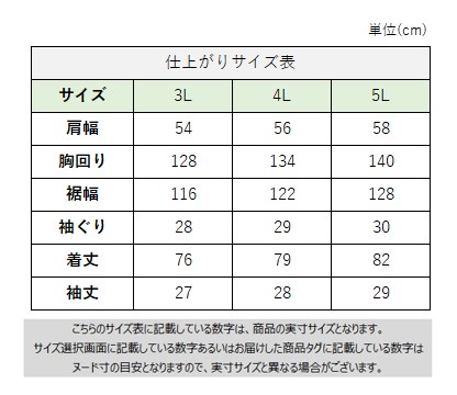 サイズチャート
