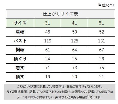 サイズチャート