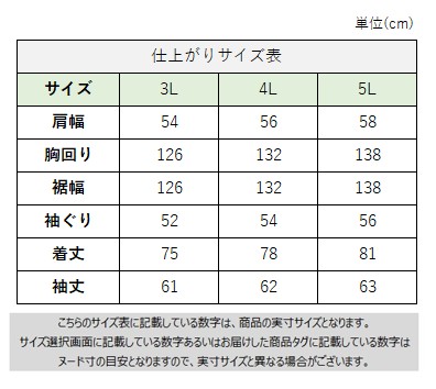 サイズチャート