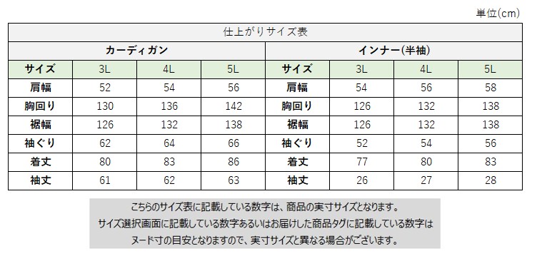 サイズチャート
