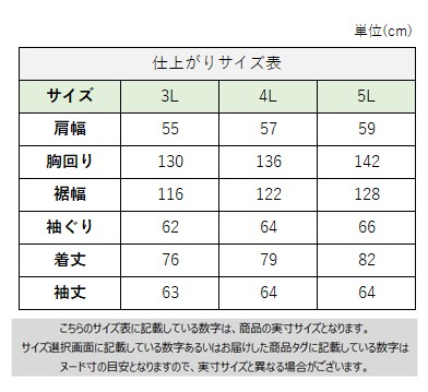 サイズチャート