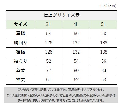 サイズチャート