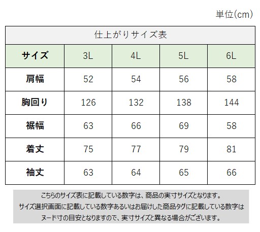 サイズチャート
