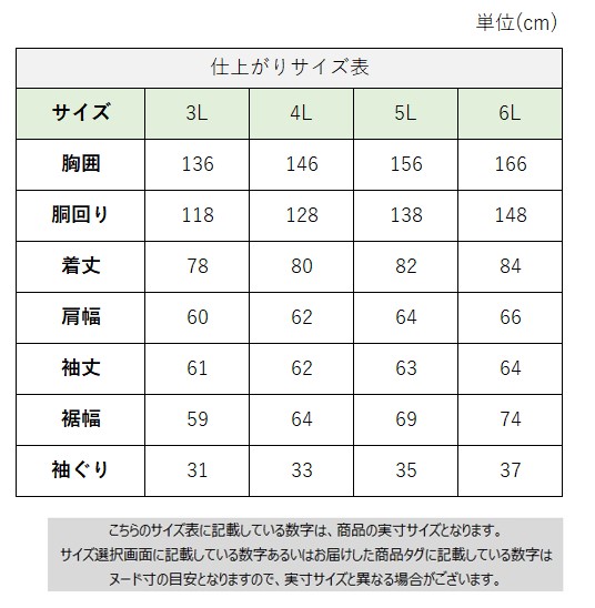 サイズチャート