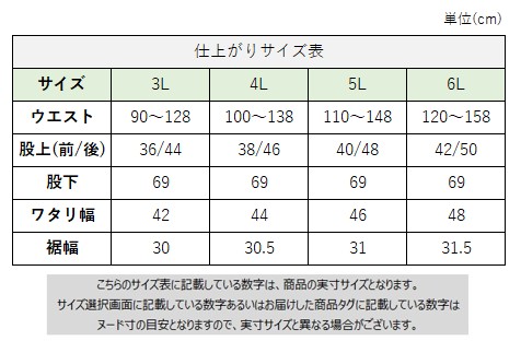 サイズチャート