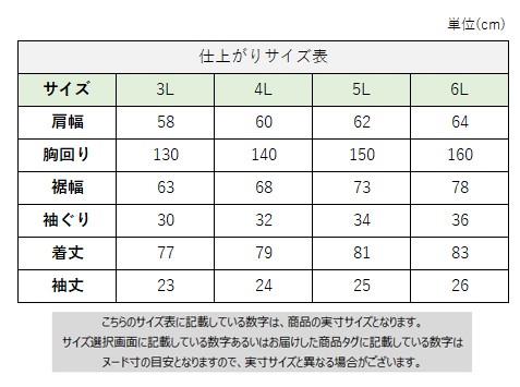 サイズチャート