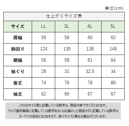 サイズチャート