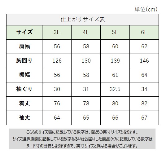 サイズチャート