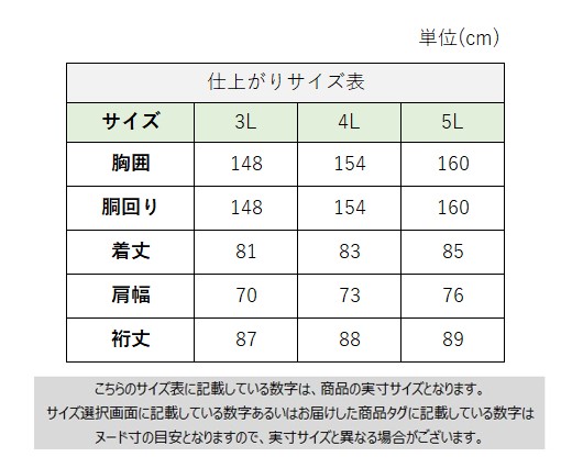 サイズチャート