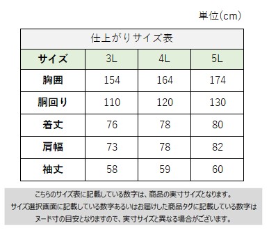 サイズチャート