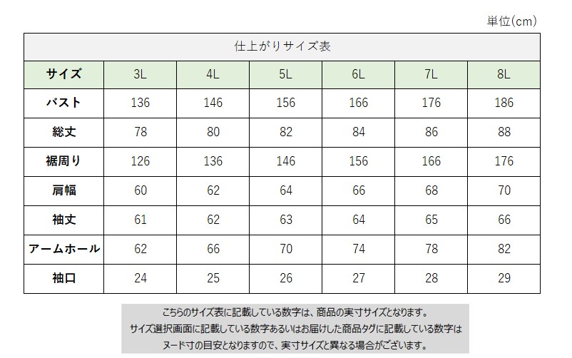 サイズチャート