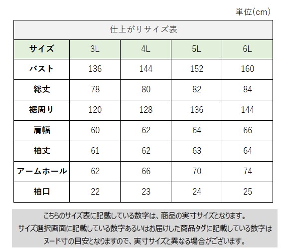 サイズチャート