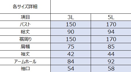 サイズチャート